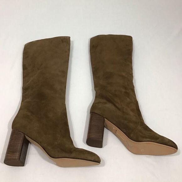 Dolce Vita Thea Brown Suede Knee High Stacked Heel Boots Size 13 Women - Picture 9 of 16